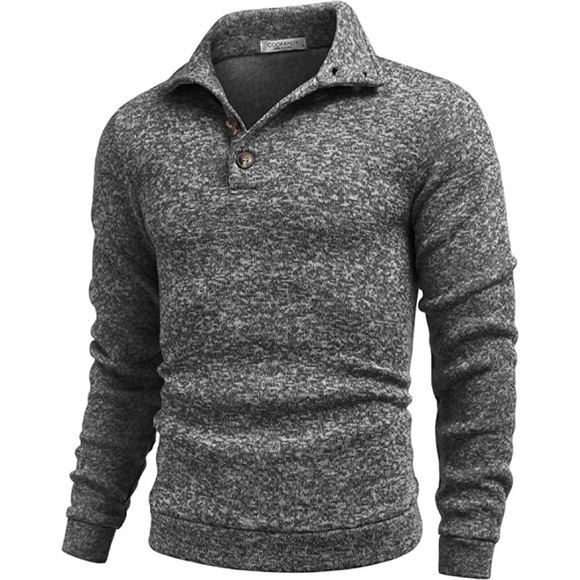Mens New Shawl Collar Long Sleeve Sweater Multiple Sizes - Picture 1 of 2